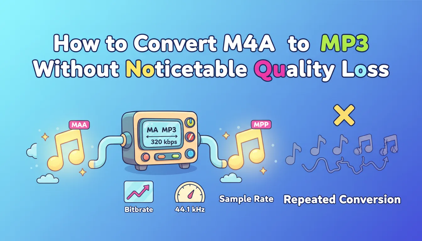 How to Convert M4A to MP3 Without Noticeable Quality Loss