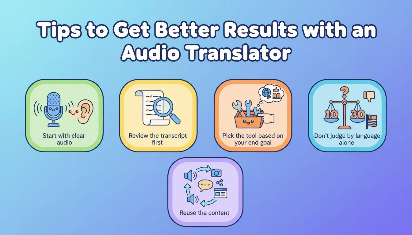 Tips to Get Better Results with an Audio Translator