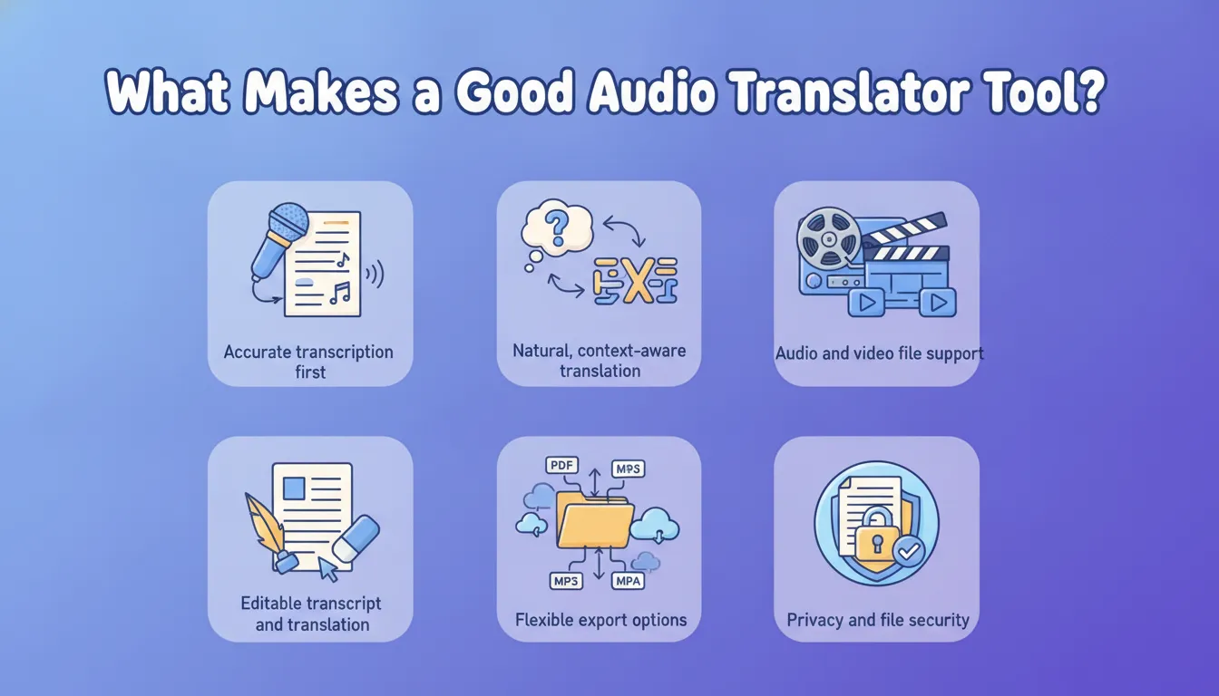 What Makes a Good Audio Translator Tool?