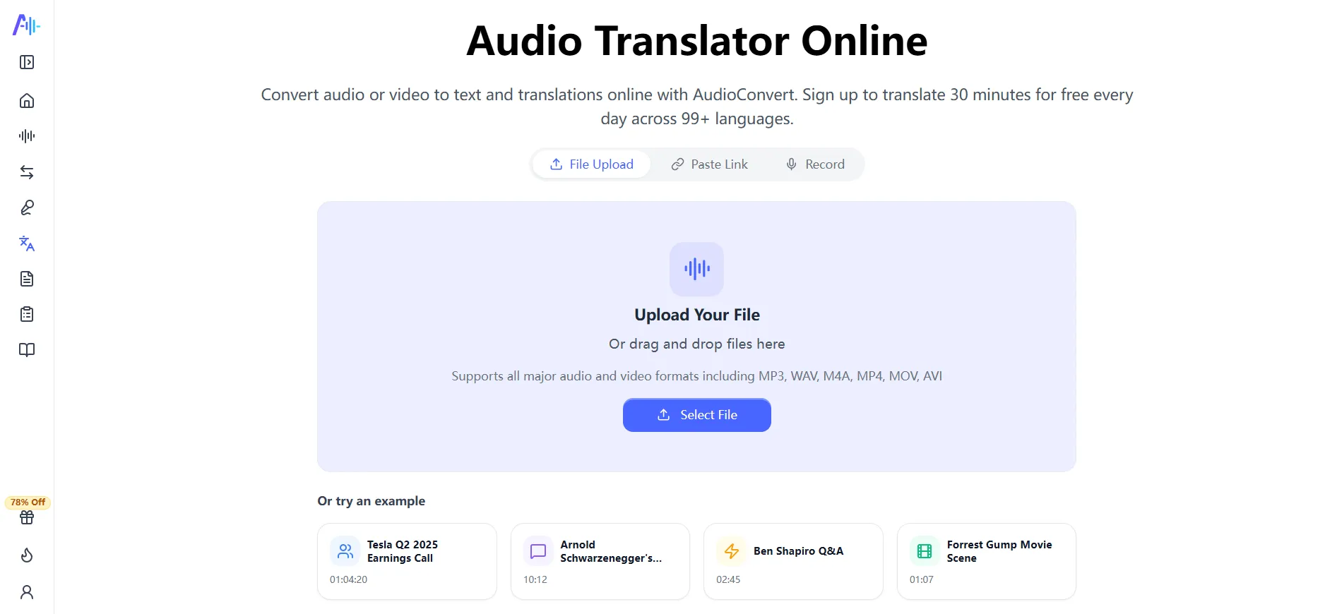 1. AudioConvert — Best for Fast Audio-to-Text Translation