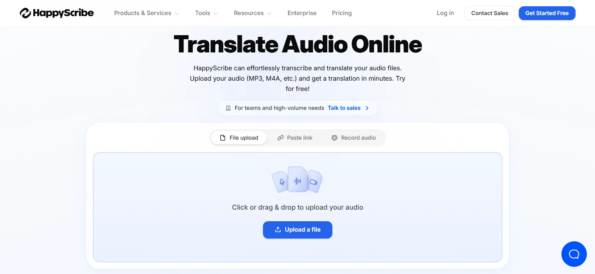 2. Happy Scribe — Best for Translated Transcripts and Subtitles