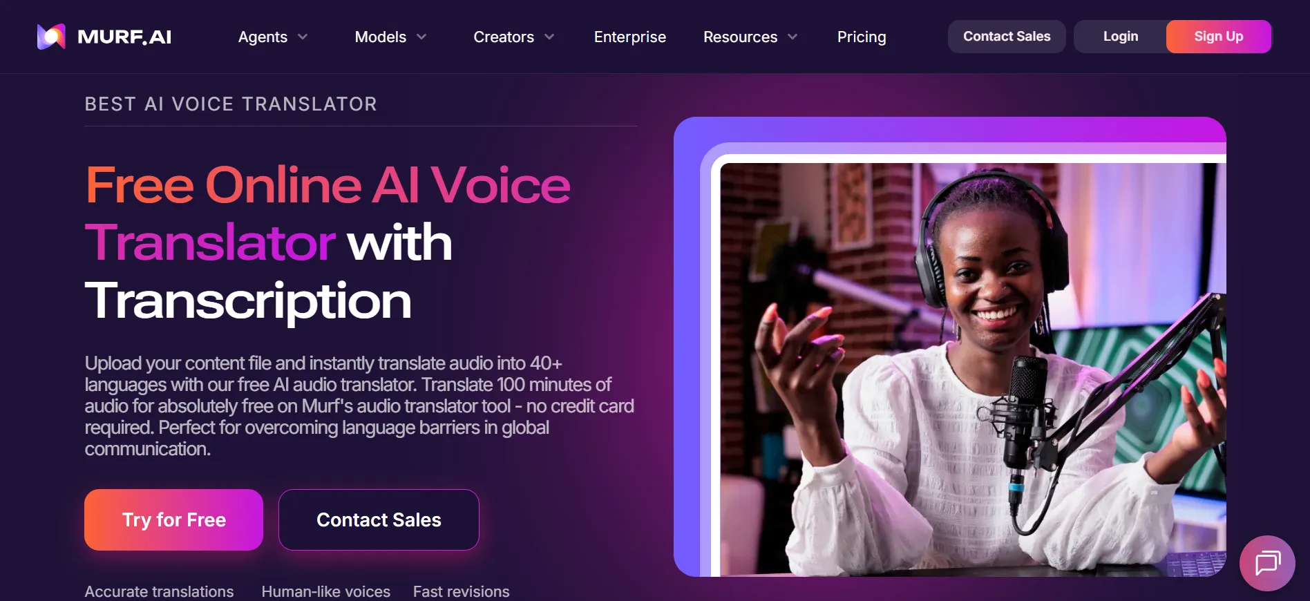 4. Murf AI — Best for Natural AI Voiceover Translation
