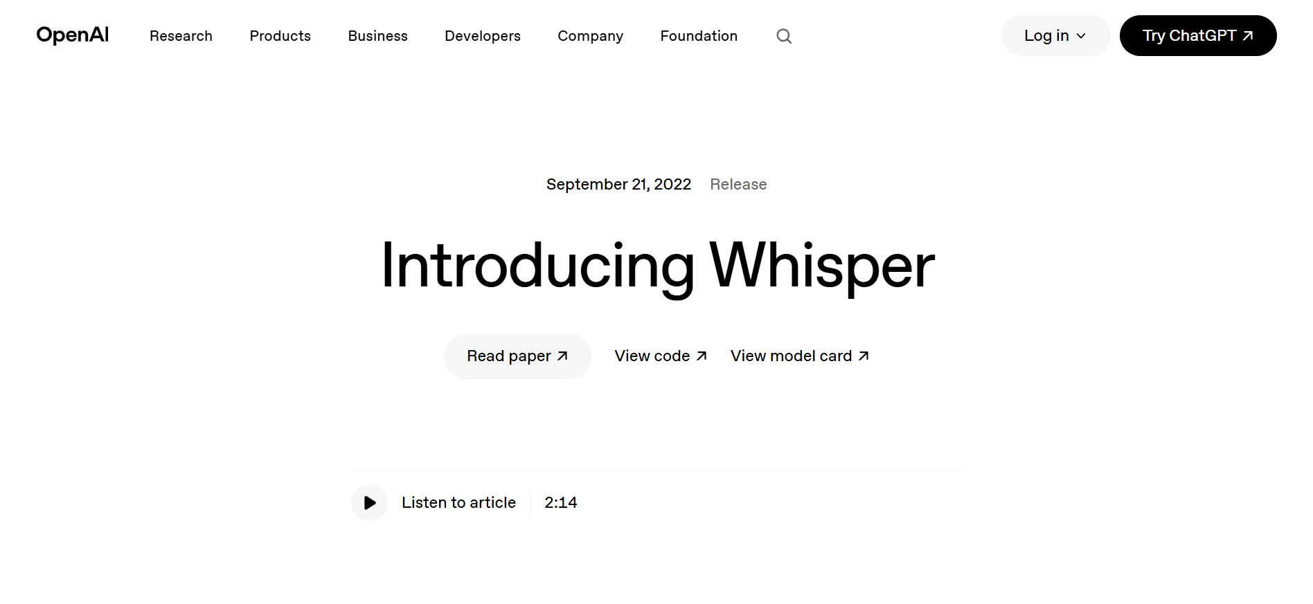 2. OpenAI Whisper — Best for High-Accuracy Offline Transcription