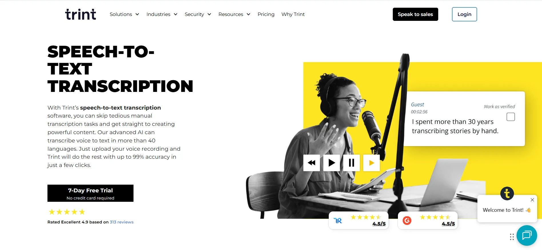 7. Trint — Best for Collaborative Transcription and Editing