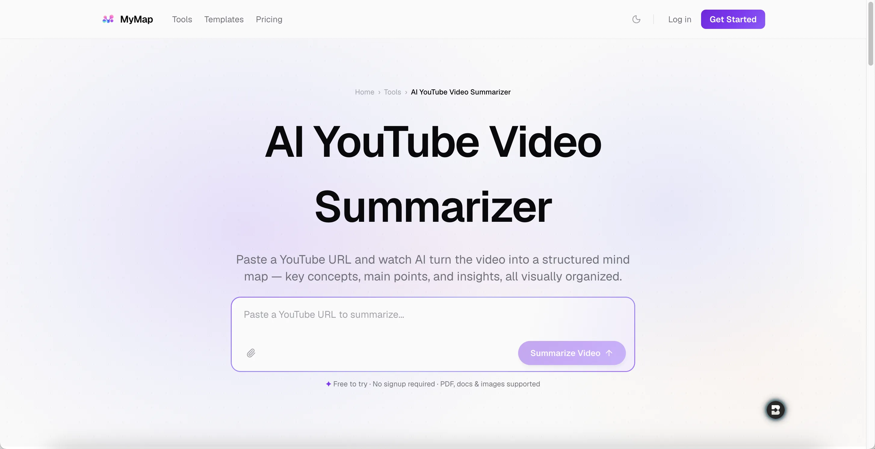 5. MyMap AI — Best Mind Map Summarizer for Visual Learners