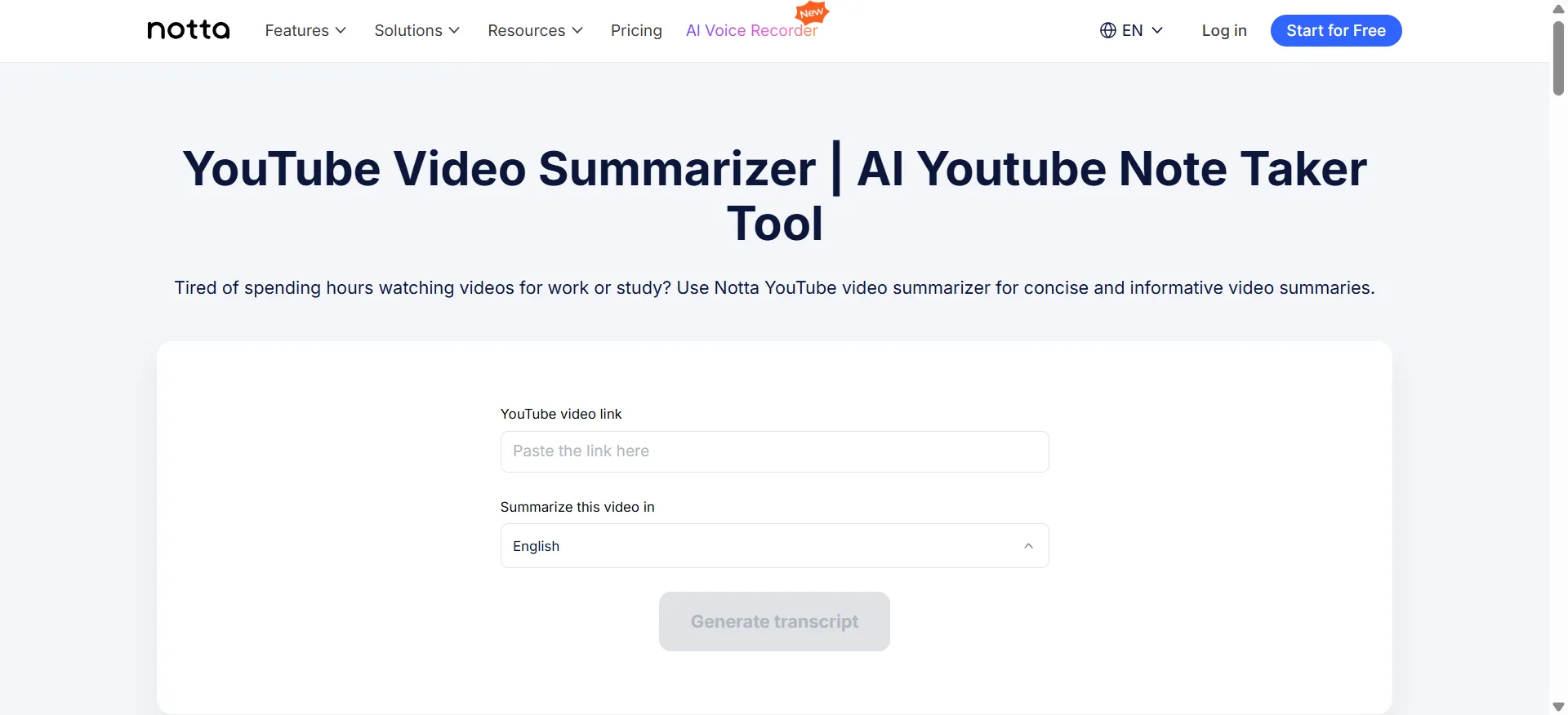 6. Notta — Best for Interviews and Professional Discussions