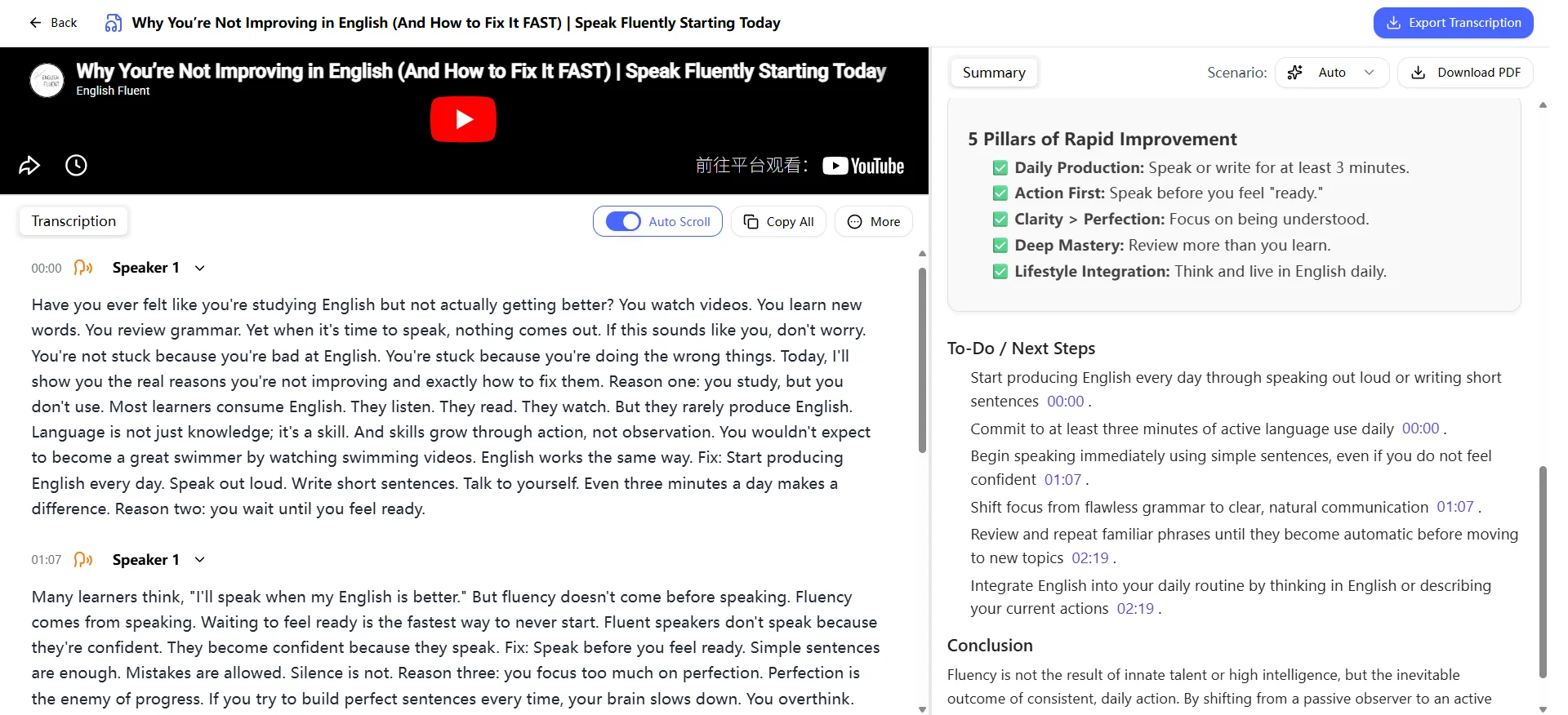 How to Summarize YouTube Videos with AudioConvert