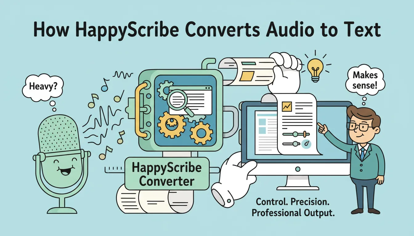 How HappyScribe Converts Audio to Text