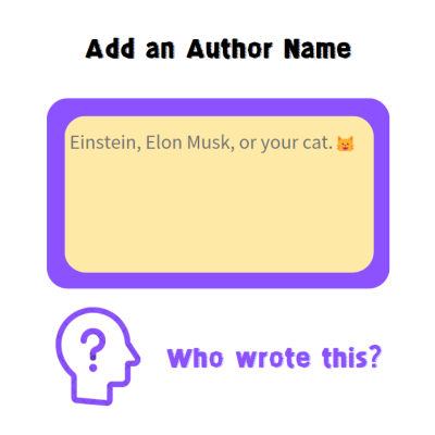ai quote generator-add an author name