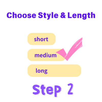 character headcanon generator-choose style and length