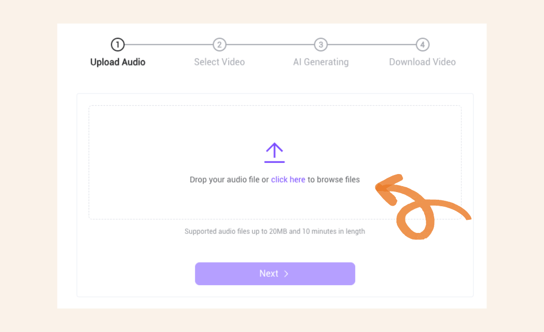 Step1-Upload Your Audio