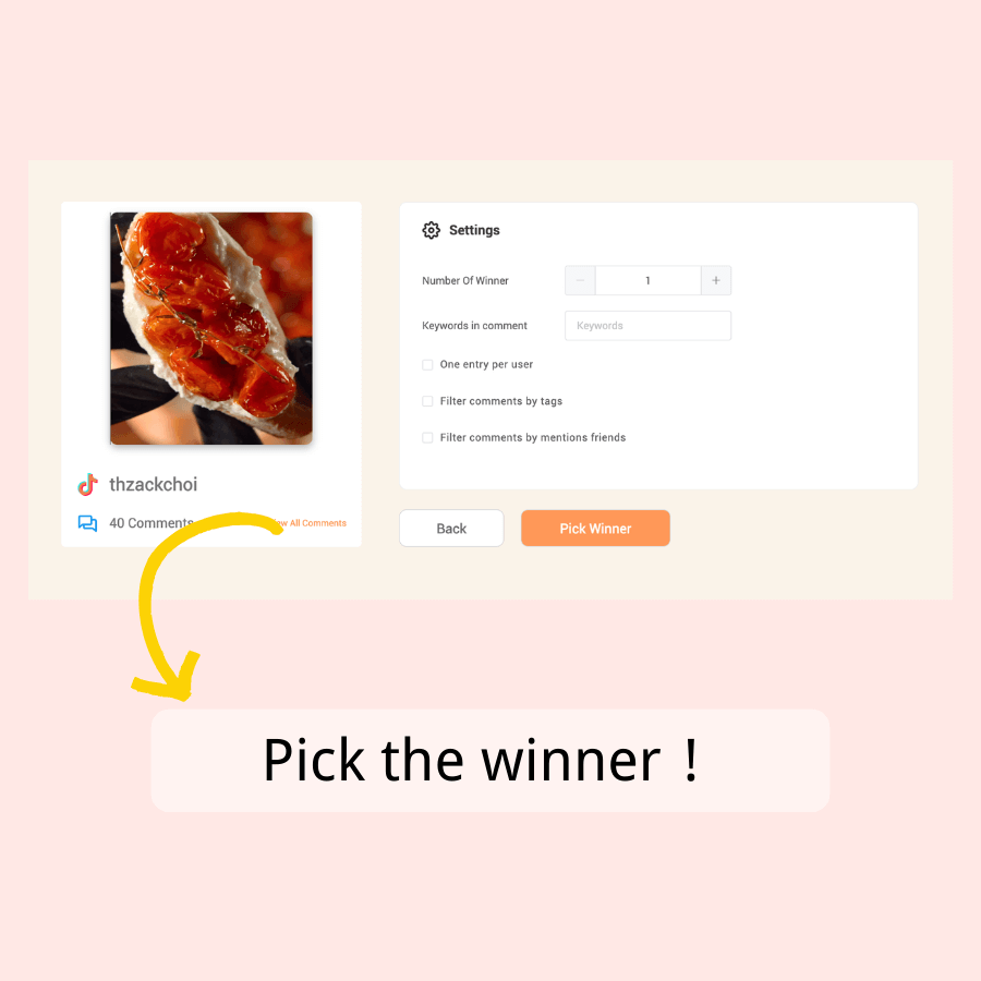 Step 3: Select Winners - EasyComment