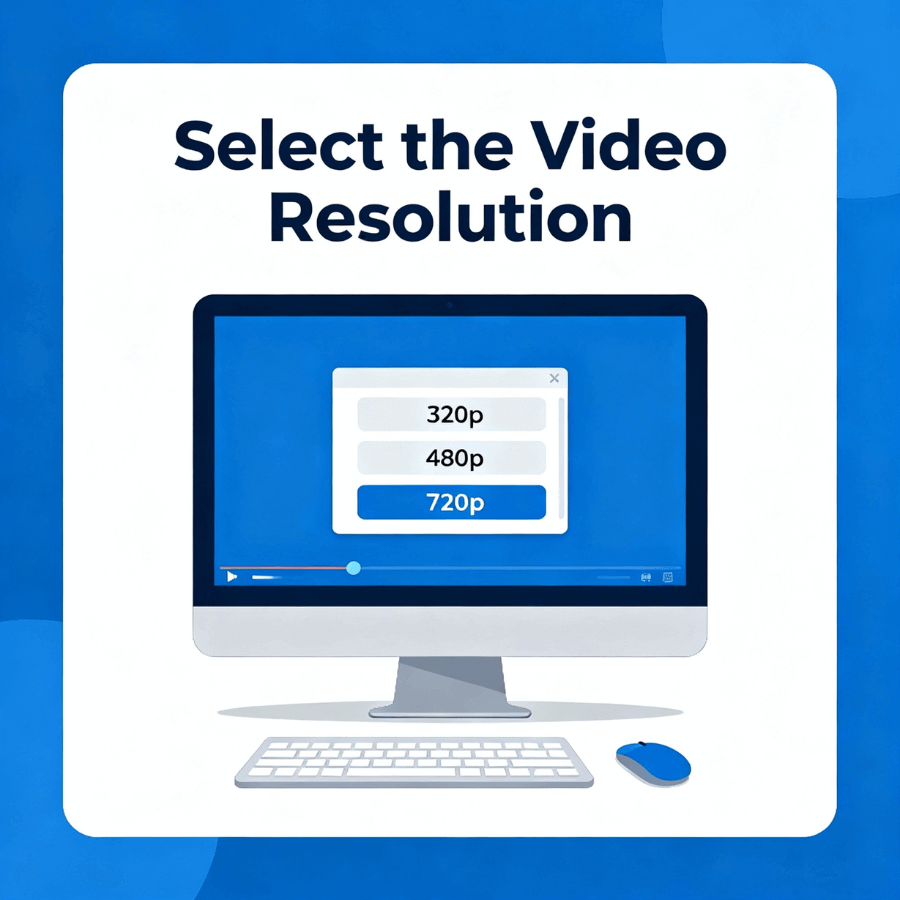 Select the Video Resolution - TweetGrok