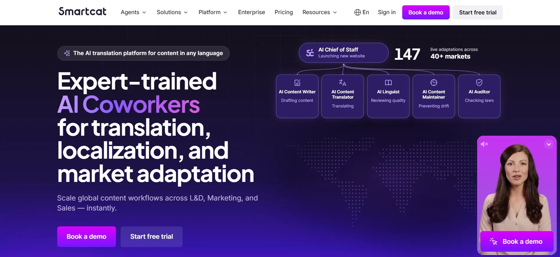 10. SmartCat — Best for Enterprise MT + Human Review Workflows