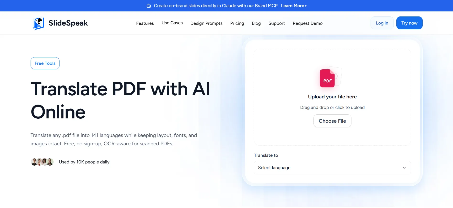 5. SlideSpeak — Best for Presentation Translation