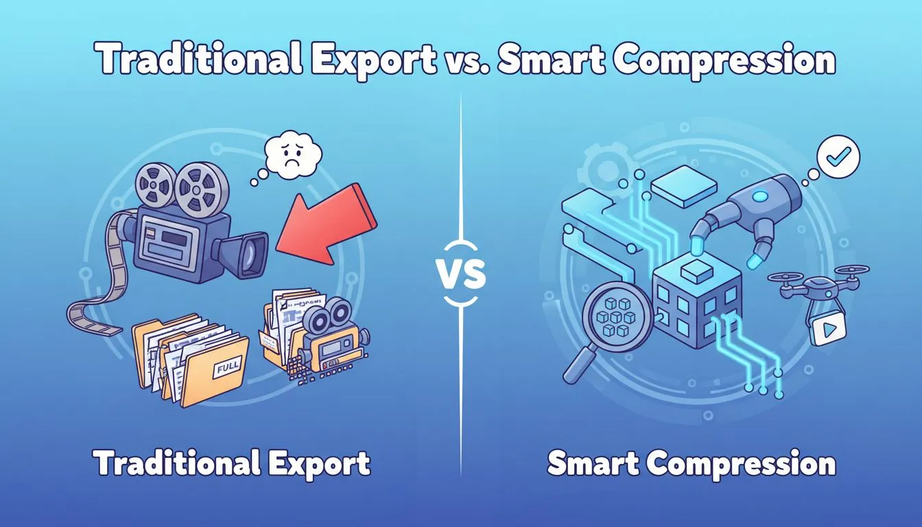 Traditional Export vs. Smart Compression 🧠