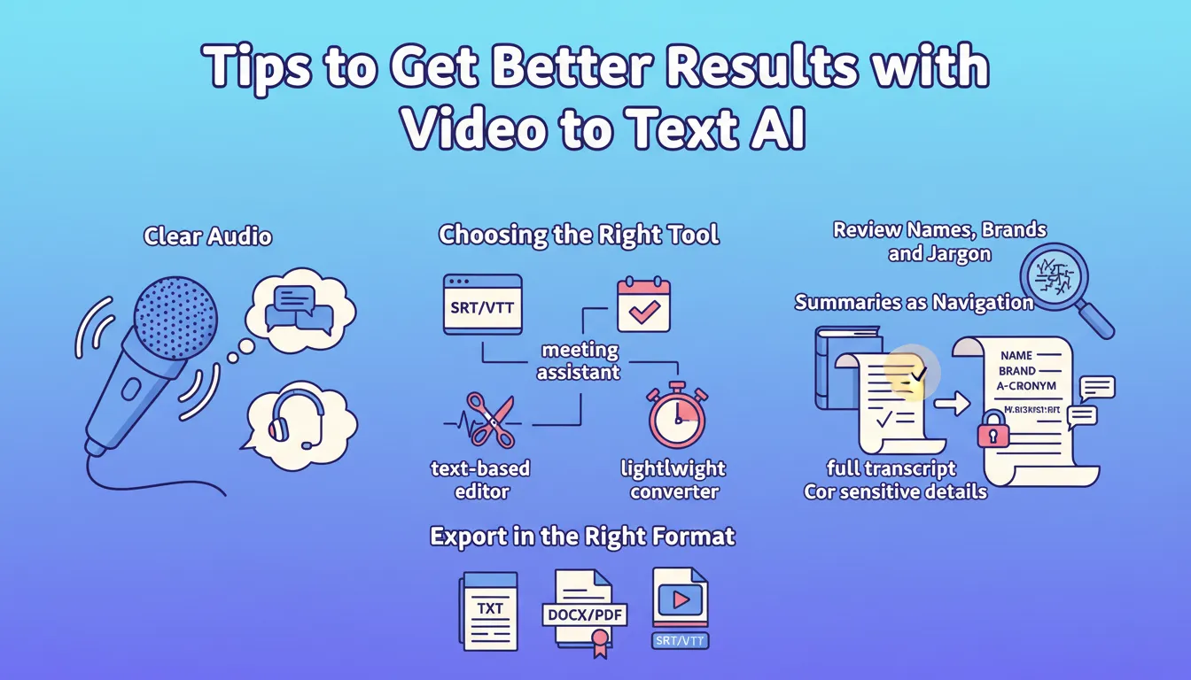 Tips to Get Better Results with Video to Text AI