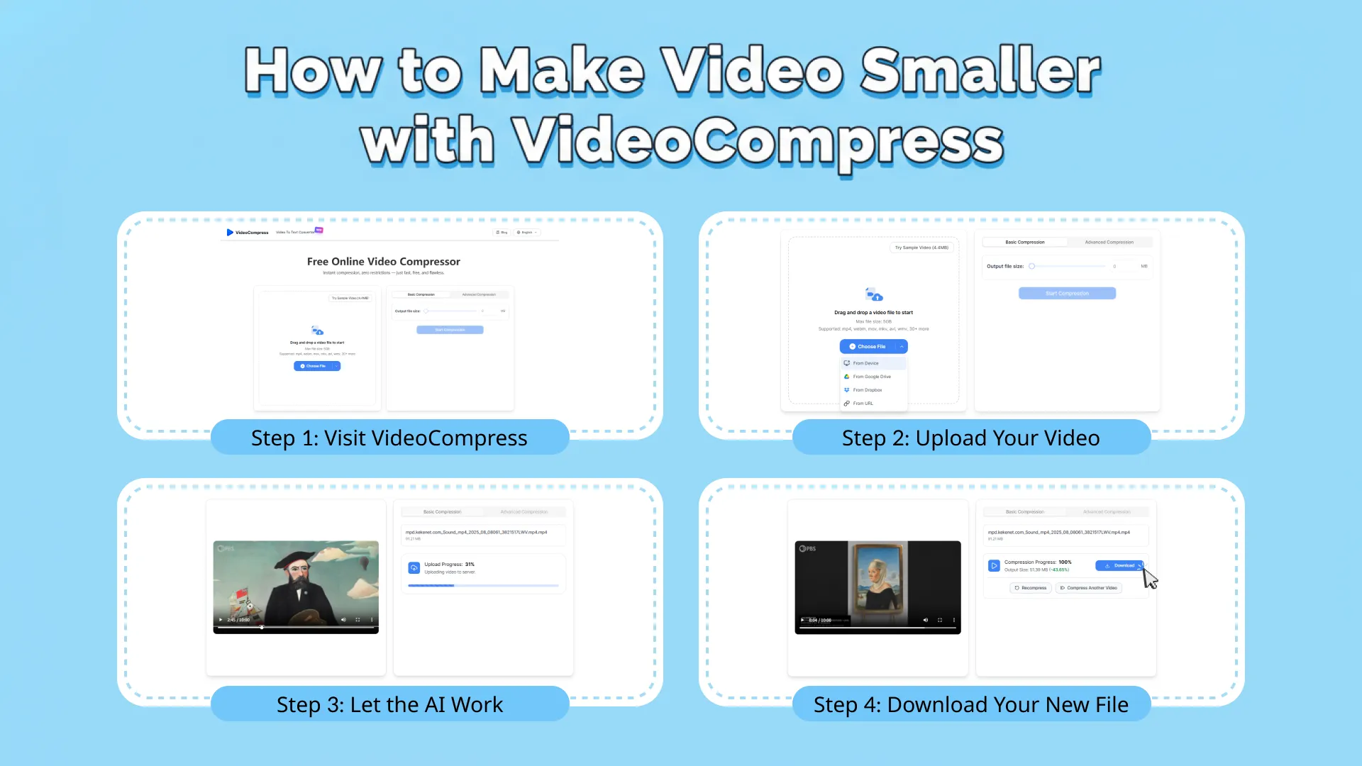 Step-by-Step: How to Make Video Smaller with VideoCompress